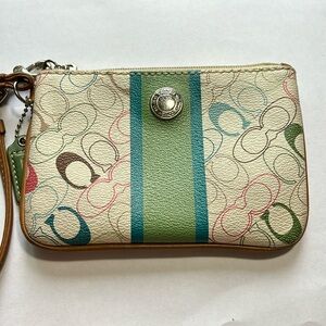 Multicolored Coach Wristlet
